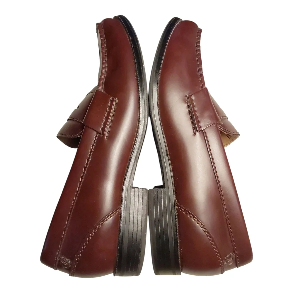 Crown & Ivy Loafers Mens 8.5 Deep Brown Faux Leather